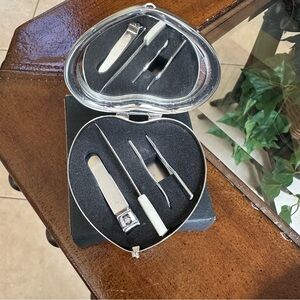 Heart-Shaped Silver Manicure Set